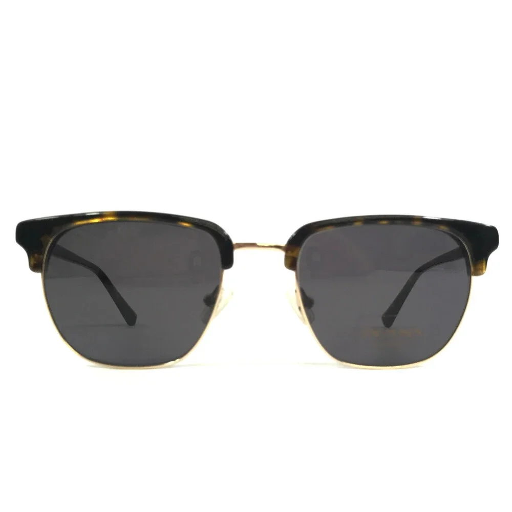 Zac Posen Sunglasses Filip TO Tortoise Gold Square Frames with Dark Gray Lenses